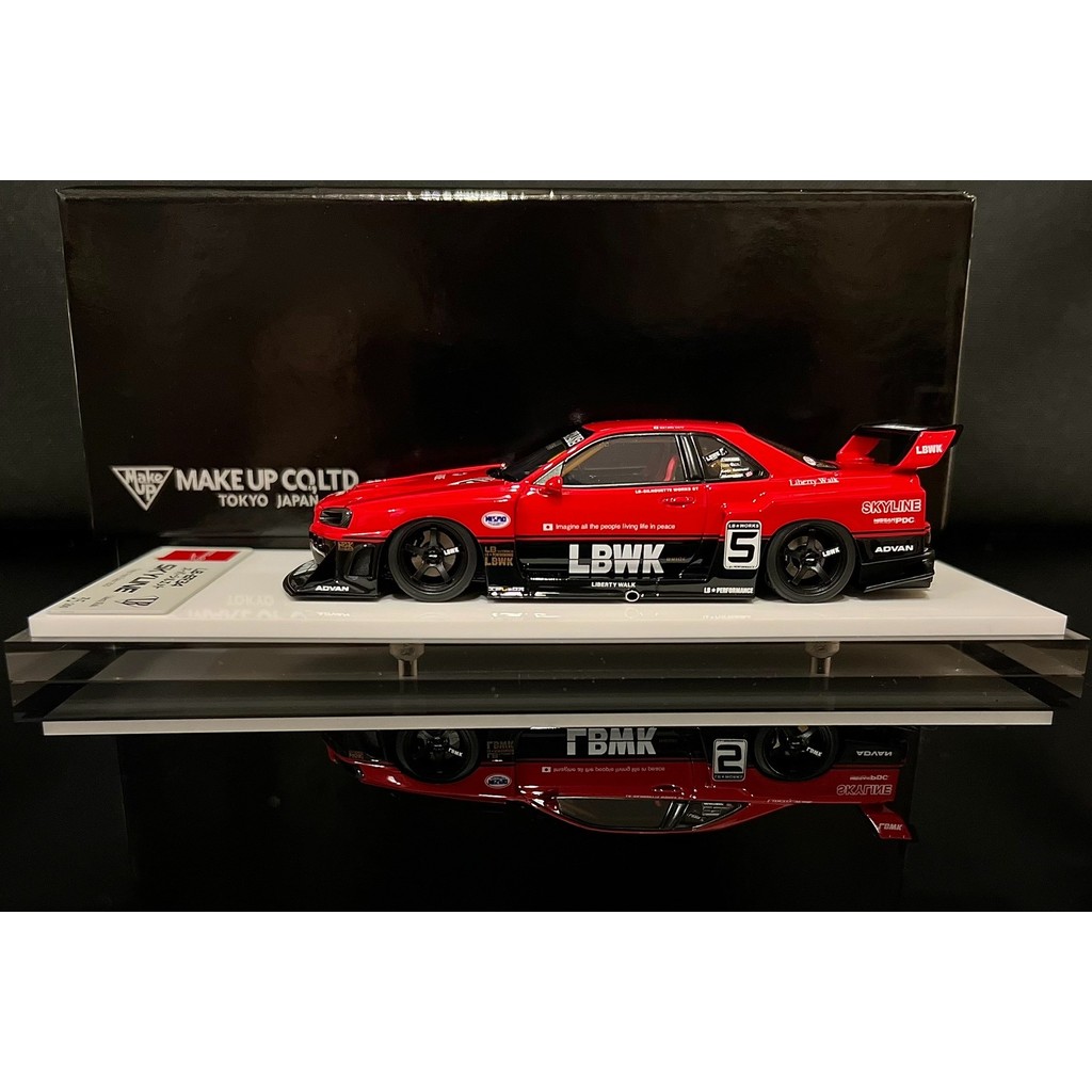 Make up 1/43 日产 天线 LB-ER34LB010CLiberty WalkLB-ER34Super Silhouette SKYLINEToko Auto Salon 2022.จําก
