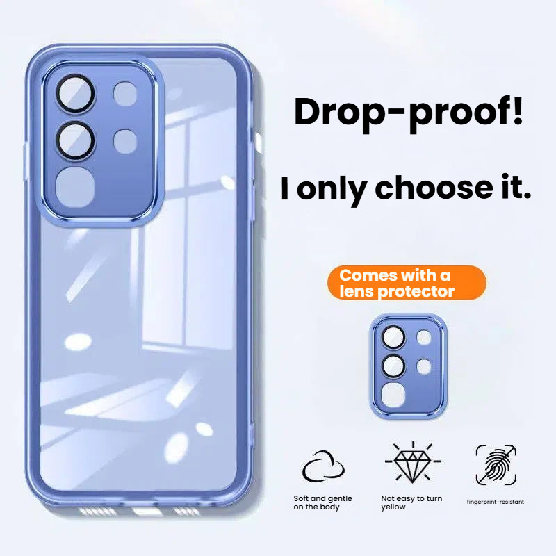 ยกกล้องป้องกันกรณี Fit VIVO Y200 GT Pro Plus Y300 GT Pro + 5G รวมทุกอย่าง Anti-Drop Matte ซิลิโคนใสกรณีสําหรับผู้ชายผู้หญิง