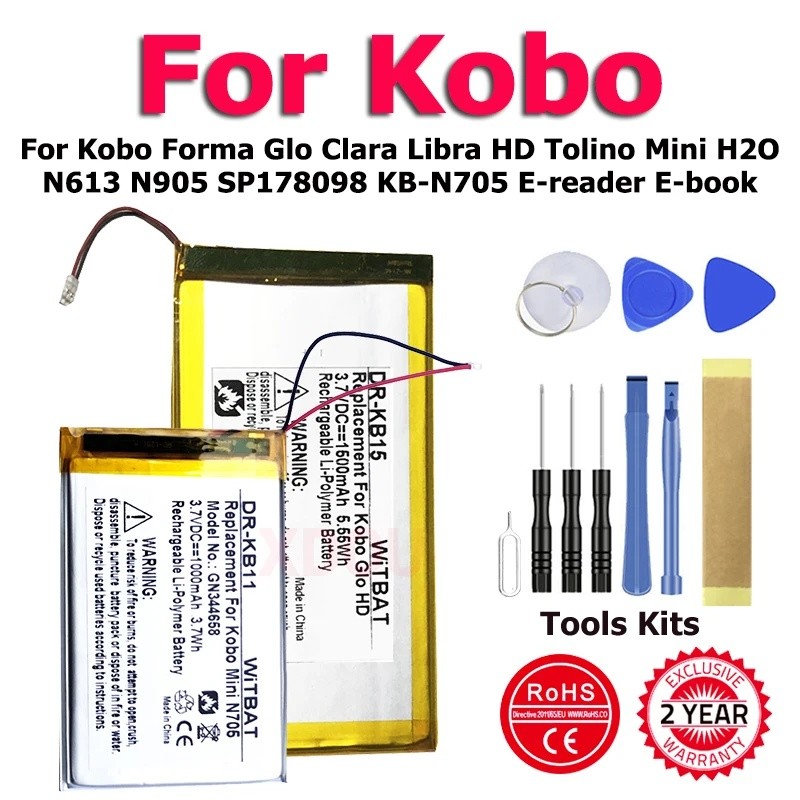 ราคา-285083 GN345361 แบตเตอรี่สําหรับ Kobo Forma Glo Clara Libra HD Tolino Mini H2O N613 N905 SP1780