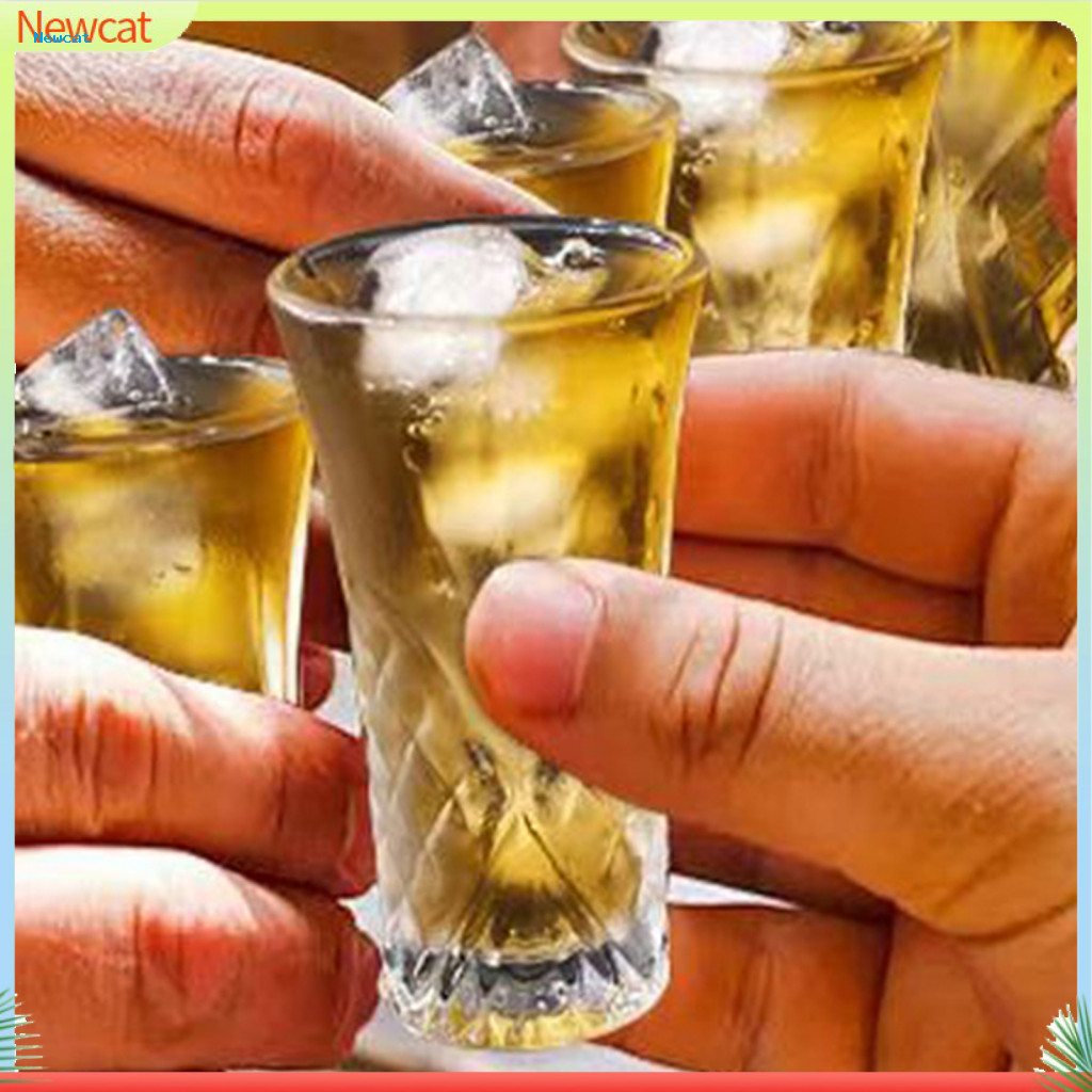 {Newcat} วิสกี้ Shot แว่นตาวอดก้า Espresso Shot 1/2/4 ชิ้น 60ml Heavy Base Shot แว่นตาสําหรับ Tequil
