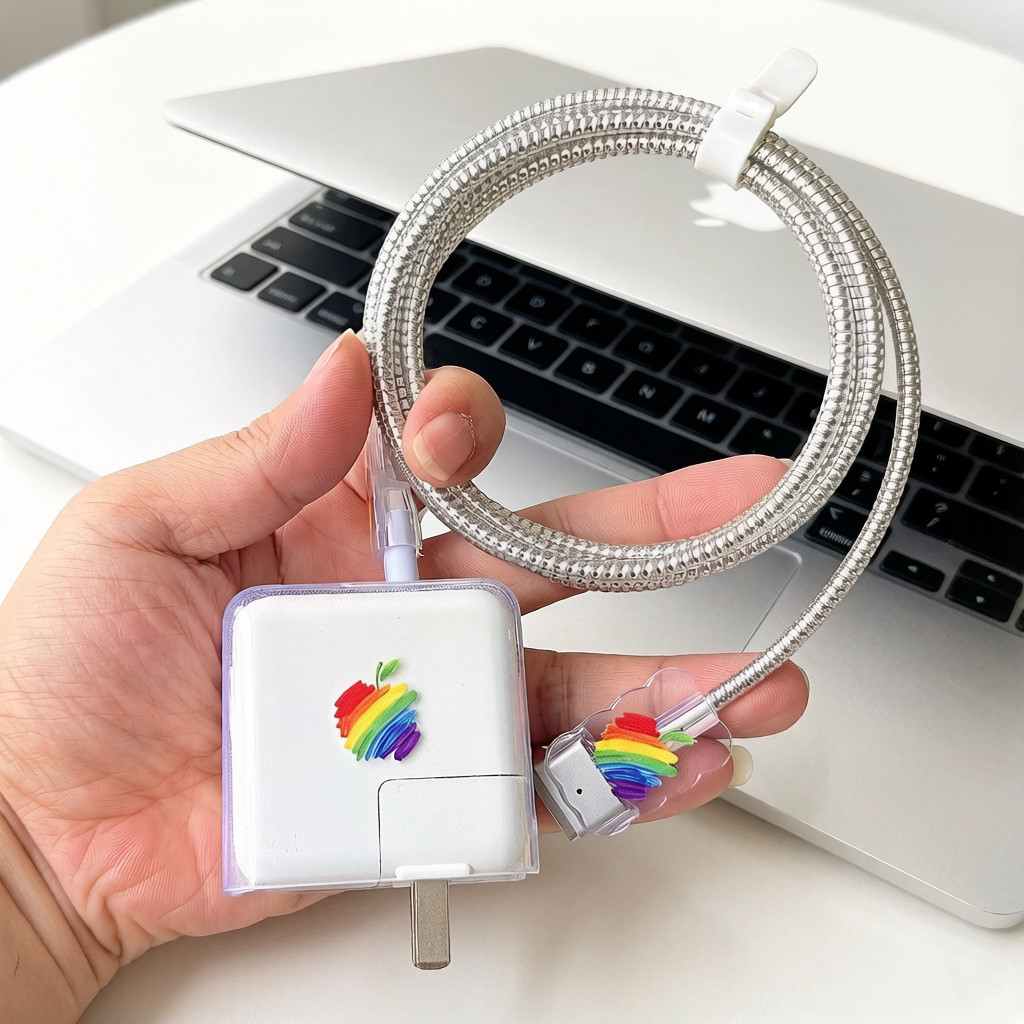 เหมาะสําหรับ Apple MacBook pro M5 70W Charger Case Air 40W Data Cable Protective Case M4 Winding Rop