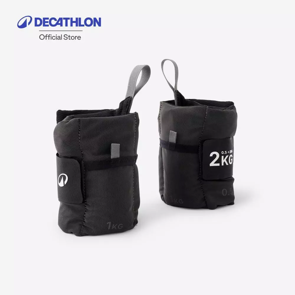 Decathlon Adjustable Wrists And Ankle Weights ที่ถ่วงน้ำหนักข้อมือและข้อเท้าแบบปรับได้ 0.5 ถึง 2 กิโลกรัม