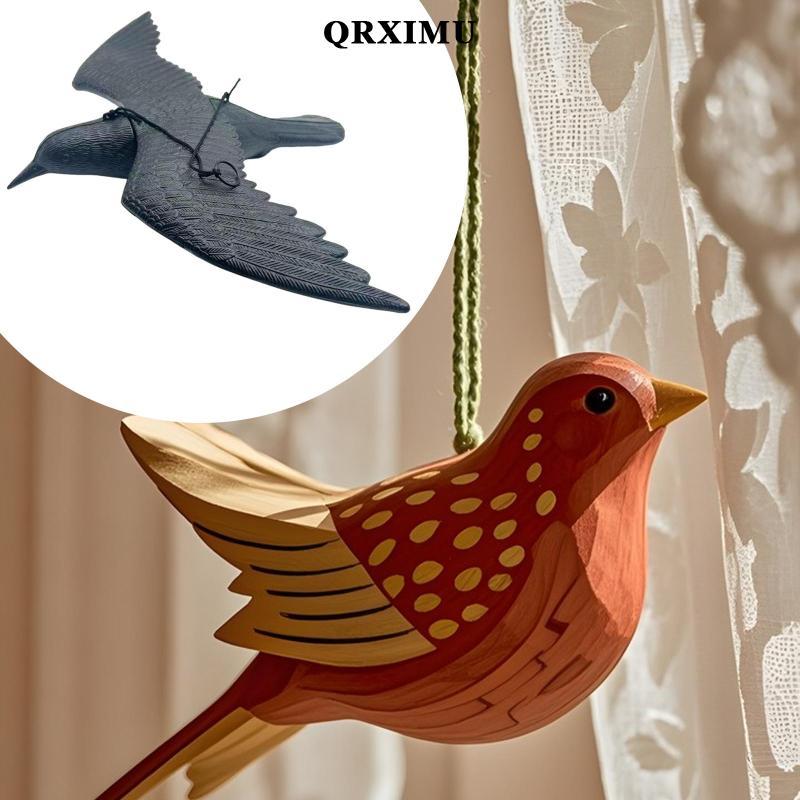 Sharprepublic สมจริง Crow Decoys ตกแต่งฮาโลวีน Flying Crow เครื่องประดับจําลอง Crow