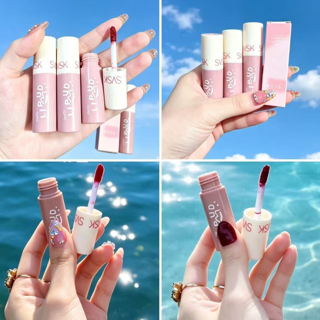 ihappy-shop：ลิปกลอส สีติดทน เนื้อสัมผัสลื่น ทาง่าย ใช้แต่งหน้าประจำวันได้ทุกโอกาส C0197