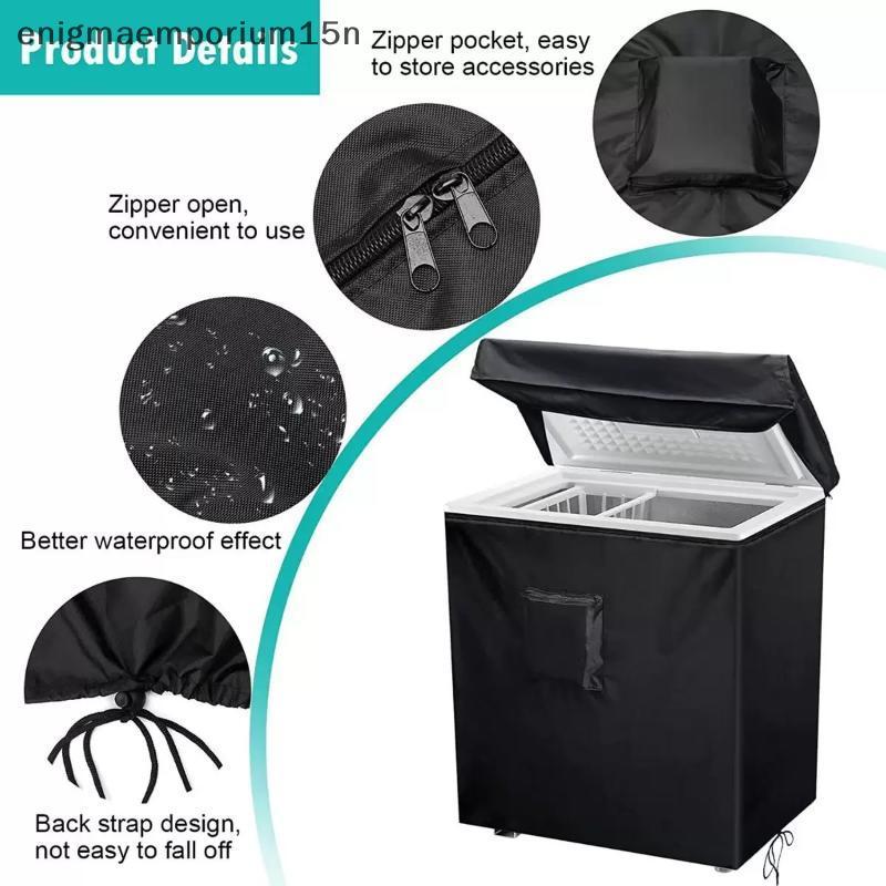 [ใหม่] 1 ชิ้นกันน้ํา Oxford Chest Freezer Protector Cover UV ทนกันฝุ่นสําหรับลานโรงรถกลางแจ้งใช้ในบ้