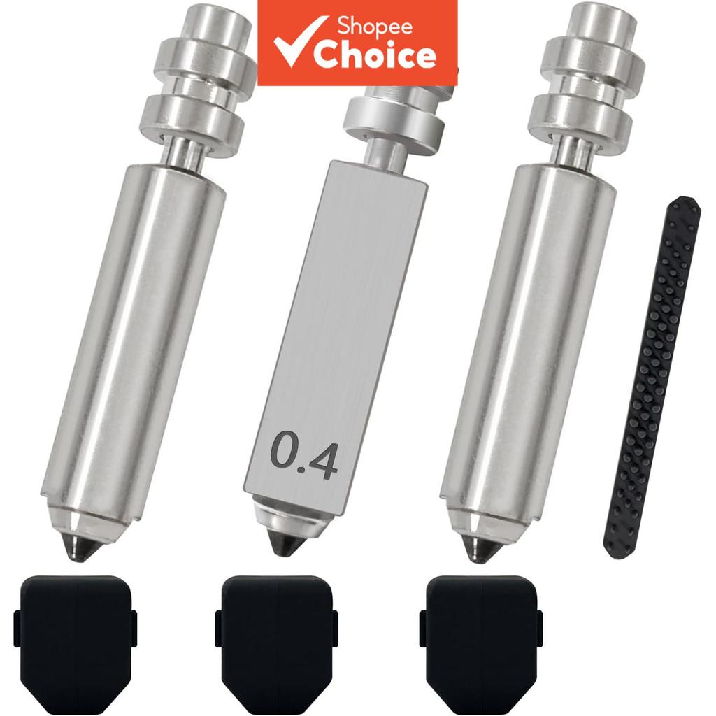 หัวฉีด Hotend Kit 0.4 มม.HzdaDeve สําหรับ Anycubic Kobra X และ Kobra 4 Extruder หัวพิมพ์ 2PK ซิลิโคน