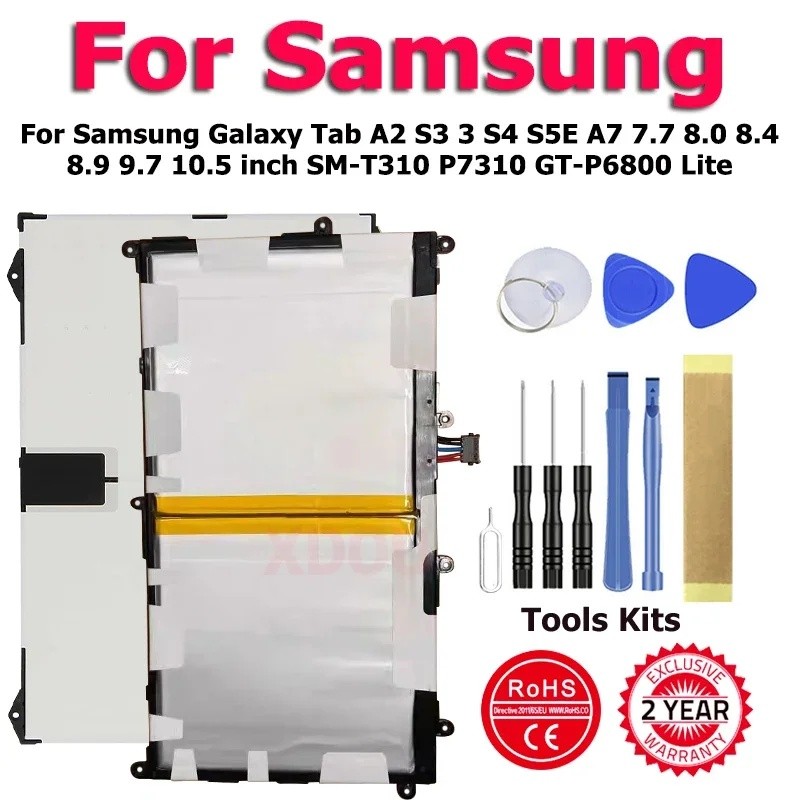 EB-BT825ABE T4800C แบตเตอรี่สําหรับ Samsung Galaxy Tab A2 S3 3 S4 S5E A7 7.7 8.0 8.4 8.9 9.7 10.5 นิ