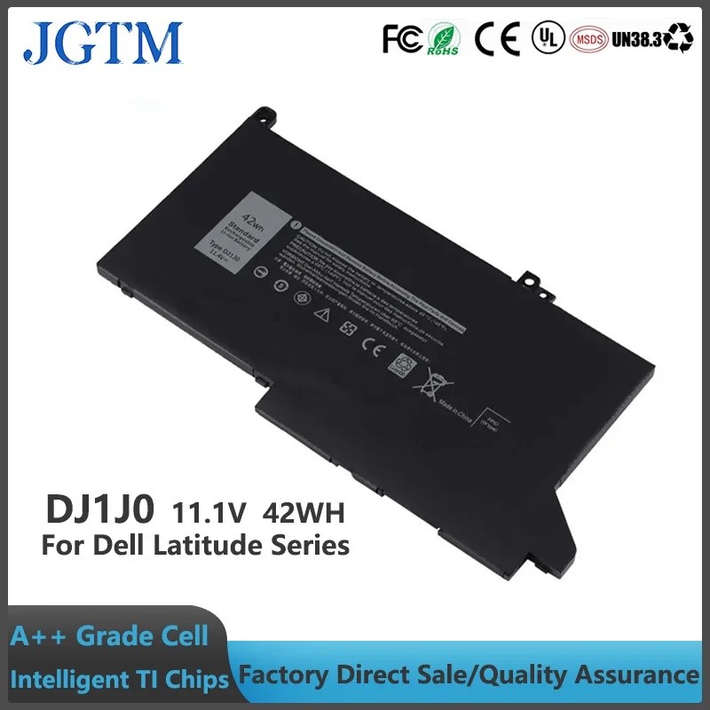 DJ1J0 11.4V 42WH 3 เซลล์แบตเตอรี่แล็ปท็อปสําหรับ Dell Latitude 12 7280 K8X0T KHY0C 7290 E7280 E7290 