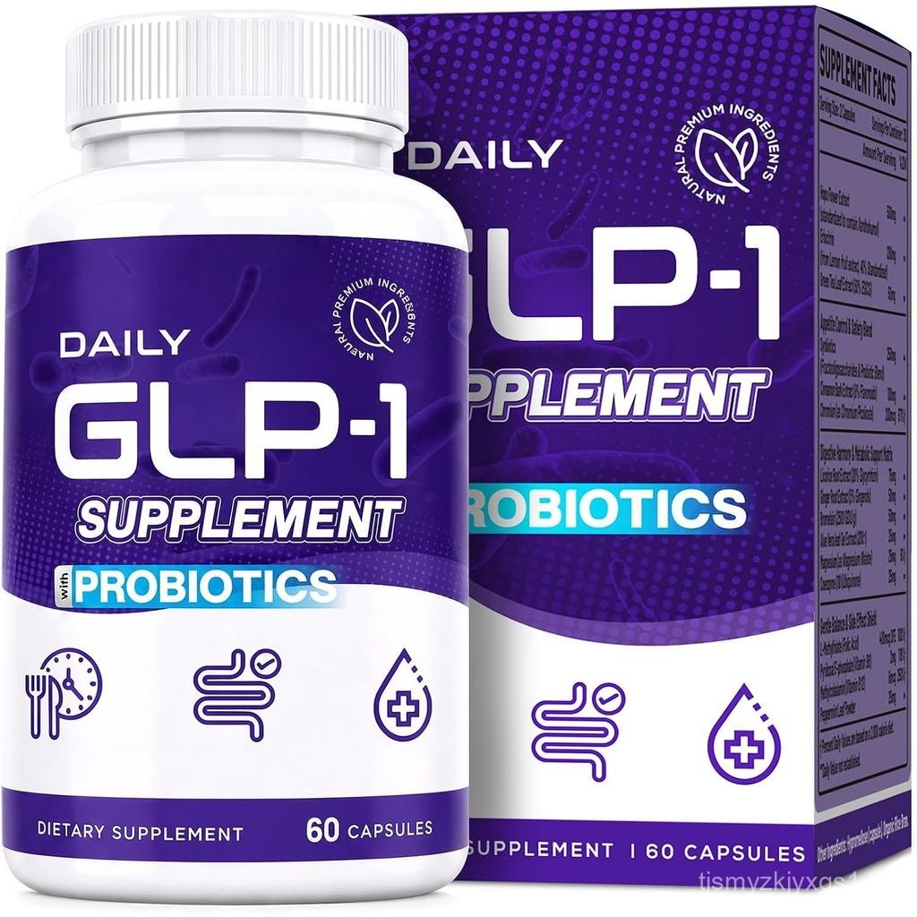 GLP-1,GLP1forWomenMen,Digestive&GLP-1Support,60Caps|16-in-1GLP1Formulawith500mgHs,Synbiotics/Probiot