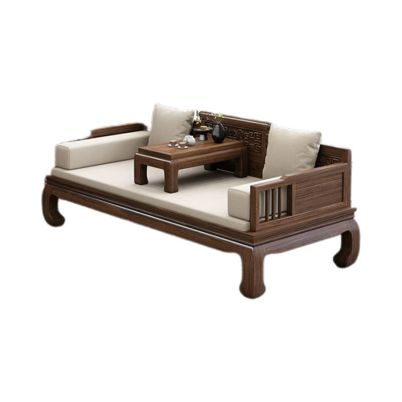 Solid wood Zen-style sofa bed, living room furniture set