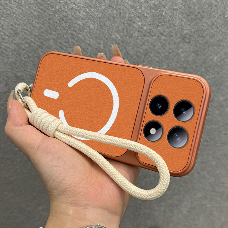 สําหรับ REDMI NOTE 15 4G NOTE 15 PRO poco M8 PRO 5G หนังเนื้อกันกระแทกเคสโทรศัพท์แม่เหล็กพร้อมเชือกเส้นเล็กฟรี TP-DT-BBbswx01