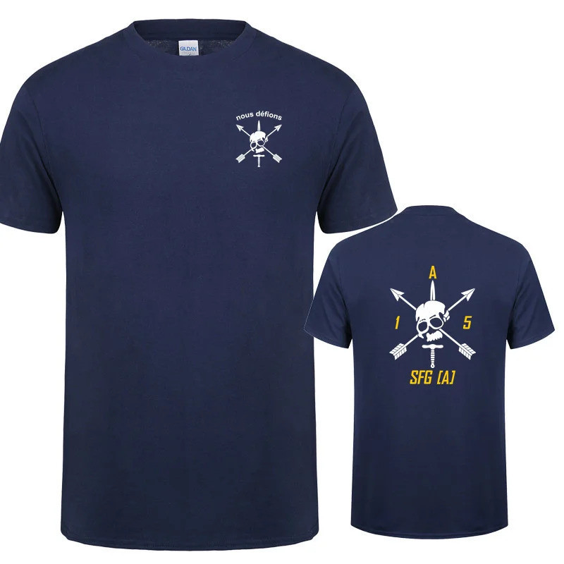 เสื้อยืดผู้ชาย 5TH Special Forces Group SFG(A) Nous Defions แขนสั้น สไตล์สตรีทเท่ๆ ผ้าฝ้าย รุ่น OT-0