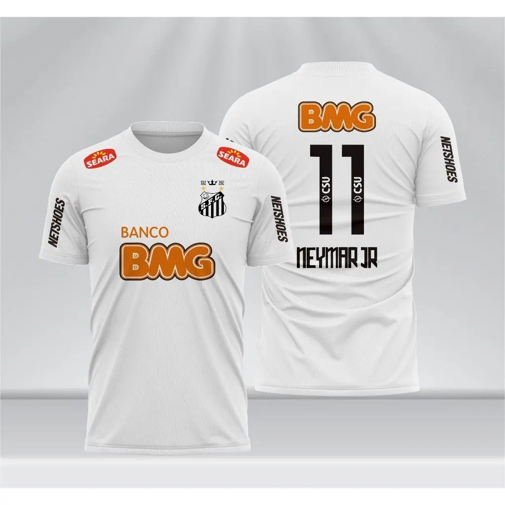 [ชื่อที่กําหนดเองฟรี] Santos FC NEYMAR Home Jersey 2011 2012