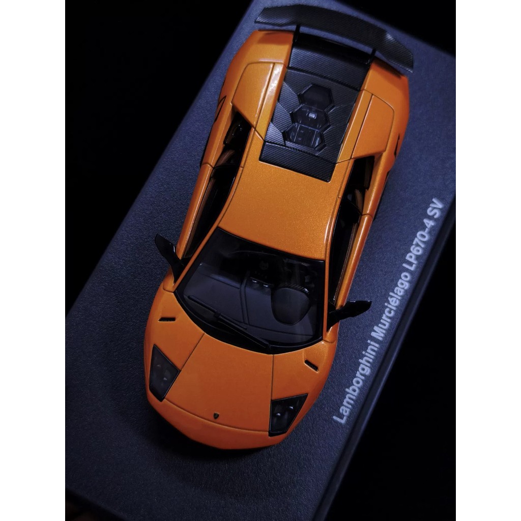 [พร้อมสต็อกเดี่ยว] รถโมเดลนอกพิมพ์ AA Otto AUTOart 1: 43 Lamborghini Murcié lago LP670-4 SV สีส้ม, พ