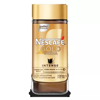NESCAFÉ Gold Crema Intense เนสกาแฟ โกลด์ เครมมา อินเทนส์ แบบขวดแก้ว ขนาด 100 กรัม NESCAFE