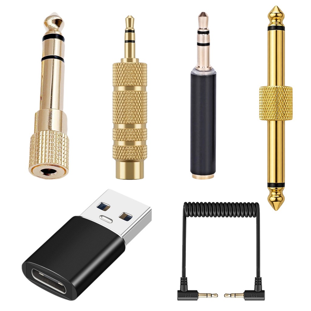 6.5 มม. ถึง 3.5 มม. และ 3.5 มม. ถึง 6.5 และตัวแปลงอะแดปเตอร์เสียง Type c เป็น USB สายสัญญาณเสียง 3.5 มม