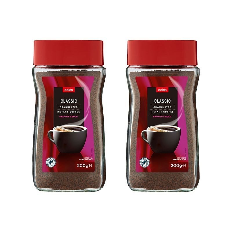 Coles Coffee 200g กาแฟดําทันที ซื้อทั่วโลก กาแฟนําเข้า ผมตรงดั้งเดิม#coles咖啡200g速溶黑咖啡全球购金牌进口咖啡原装直发08