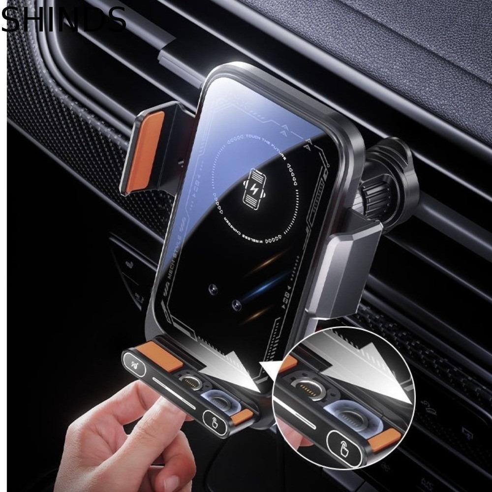เครื่องชาร์จโทรศัพท์ในรถยนต์ SHINDS เครื่องชาร์จไร้สาย 66W Fast Charging Wireless Car Charger, Unive
