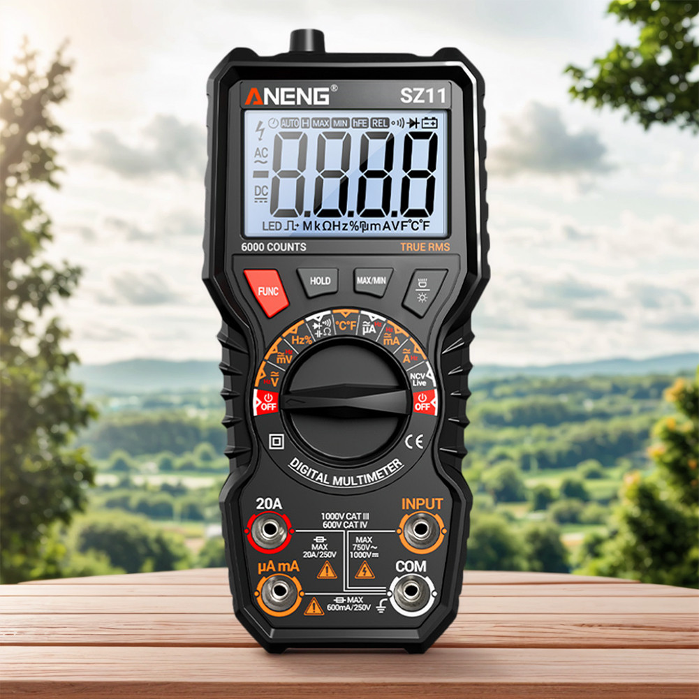 [Julia1.th] มัลติมิเตอร์แบบดิจิตอล Auto-Ranging 6000 นับโวลต์มิเตอร์ Ohm Amp Meter สําหรับวินิจฉัยไฟ