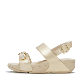 FITFLOP LULU ULTRA-JEWEL METALLIC B/S รองเท้าแตะแบบรัดส้นผู้หญิง รุ่น A5C-675 สี PLATINO