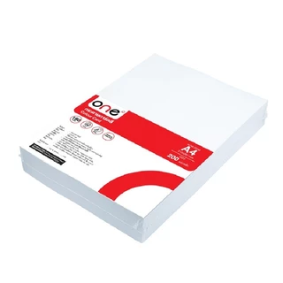 ONE กระดาษการ์ดสี A4 180 แกรม สีขาว แพ็ค 200 แผ่น