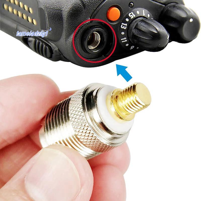 UHF SO239 หญิงแบน M6 Connector GP328 GP328 GP88 เครื่องส่งรับวิทยุแบบใช้มือถือ