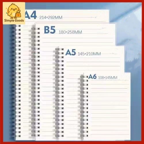A4/B5/A5/A6/160 หน้าเปล่าเครือข่ายชุดตารางแล็ปท็อปหนังสือเกลียวไดอารี่ไดอารี่นักเรียน buku nota COD