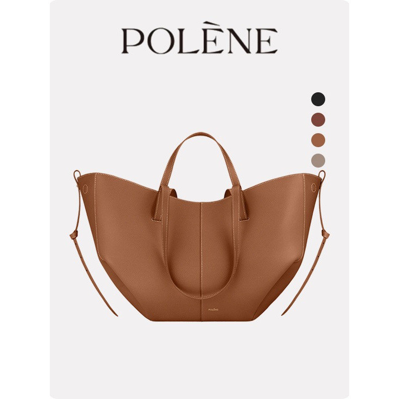 Polene Wing Bag Polene Tote Bag หญิงขนาดใหญ่-ความจุกระเป๋า Commuter กระเป๋าสะพาย Hand-พกพาหนังแท้เย็