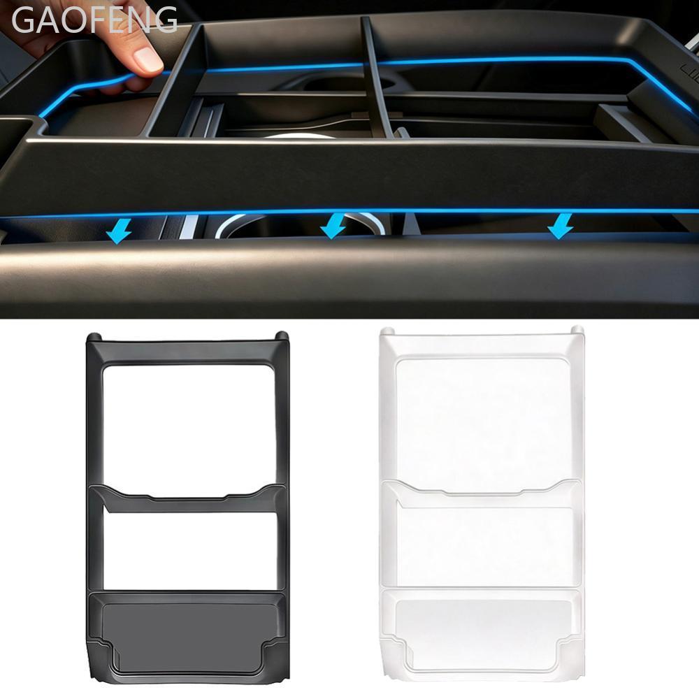 GAOFENG TPE คอนโซลกลางรถกล่องเก็บแผงกรอบแว่นตาสําหรับ Tesla รุ่น 3 Highland 2024-2026 Tesla รุ่น Y/Y