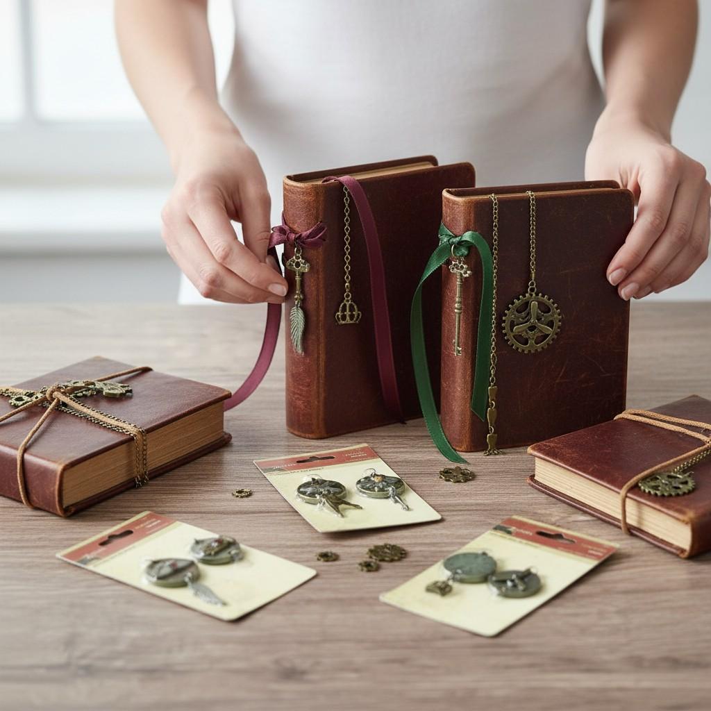 7Gypsies Steampunk Charms สําหรับเครื่องประดับวินเทจ, Junk Journals, สื่อผสม