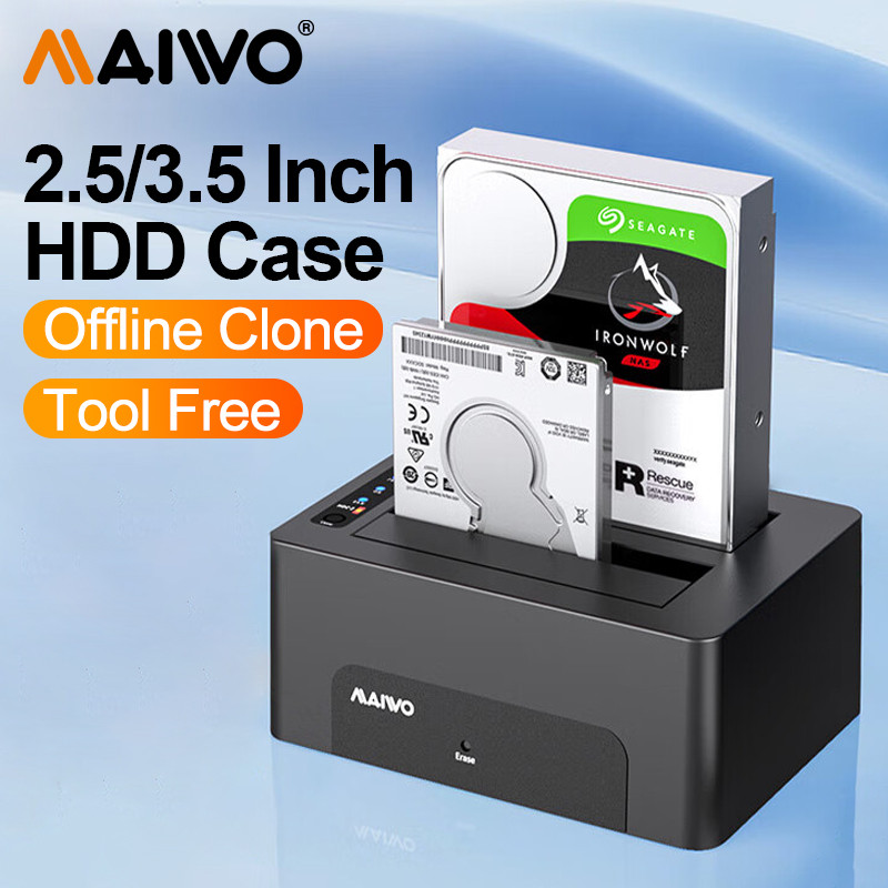 MAIWO 2.5/3.5" HDD Docking Station SATA USB 3.0 Clone SSD ภายนอก