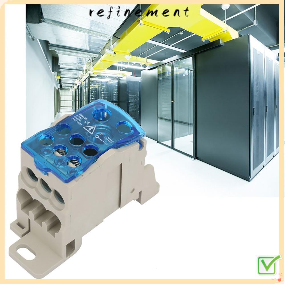 REFINEMENT UKK160 DIN Rail Terminal Block Box, ติดตั้งง่าย 690V กล่องกระจาย, ทนทาน 160A Blue Power D