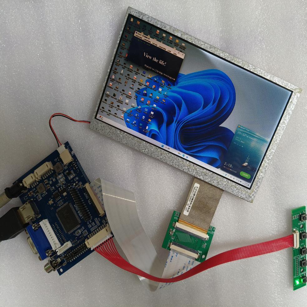 23 ซม.หน้าจอ LCD HSD070IDW1-D00 E11 A00 + ไดร์เวอร์บอร์ด VGA HDMI AV + 50P ถึง 60P