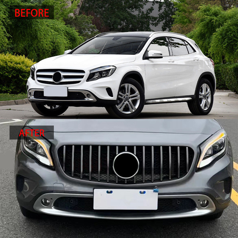 คุณภาพสูง-เหมาะสําหรับ 2014-2016 Mercedes-Benz Mercedes-Benz GLA เกรด X156 Mesh GT Type ไม่มีตาราง