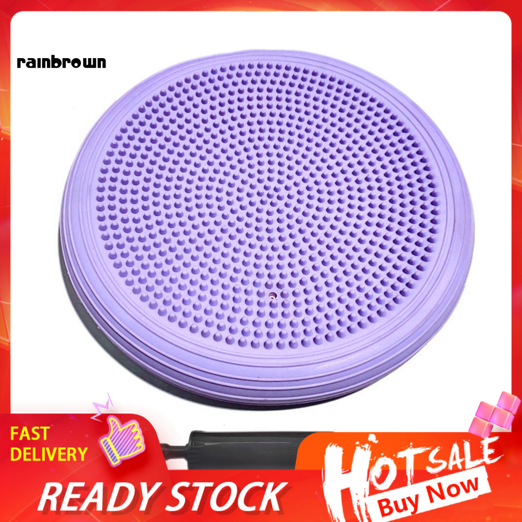 <rainbrown>Wobble Balance Cushion Stability Training Pad Pvc Yoga Balance Pad พร้อมปั๊มลม – Wobble C