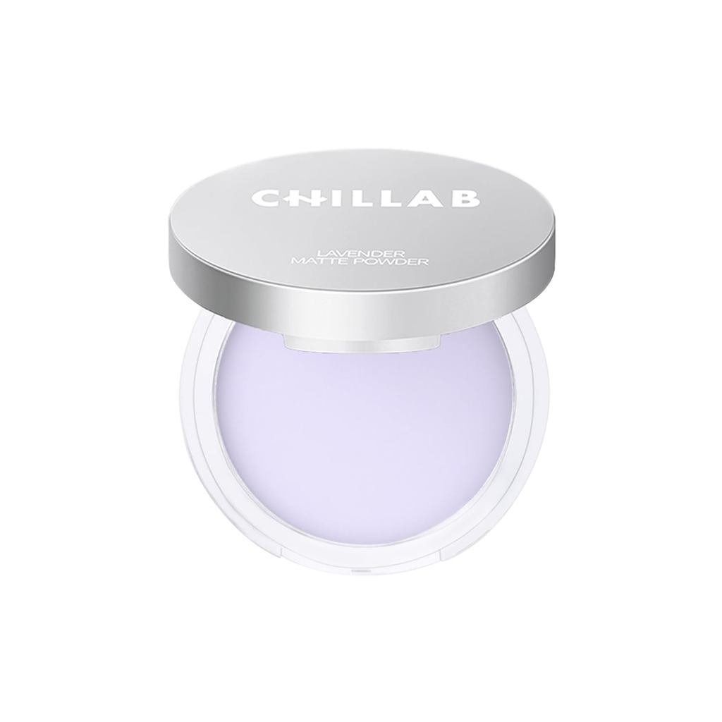 Chillab Lavender Matte Powder, Pressed Setting Powder 0.35 oz, Oil-Control UVXL