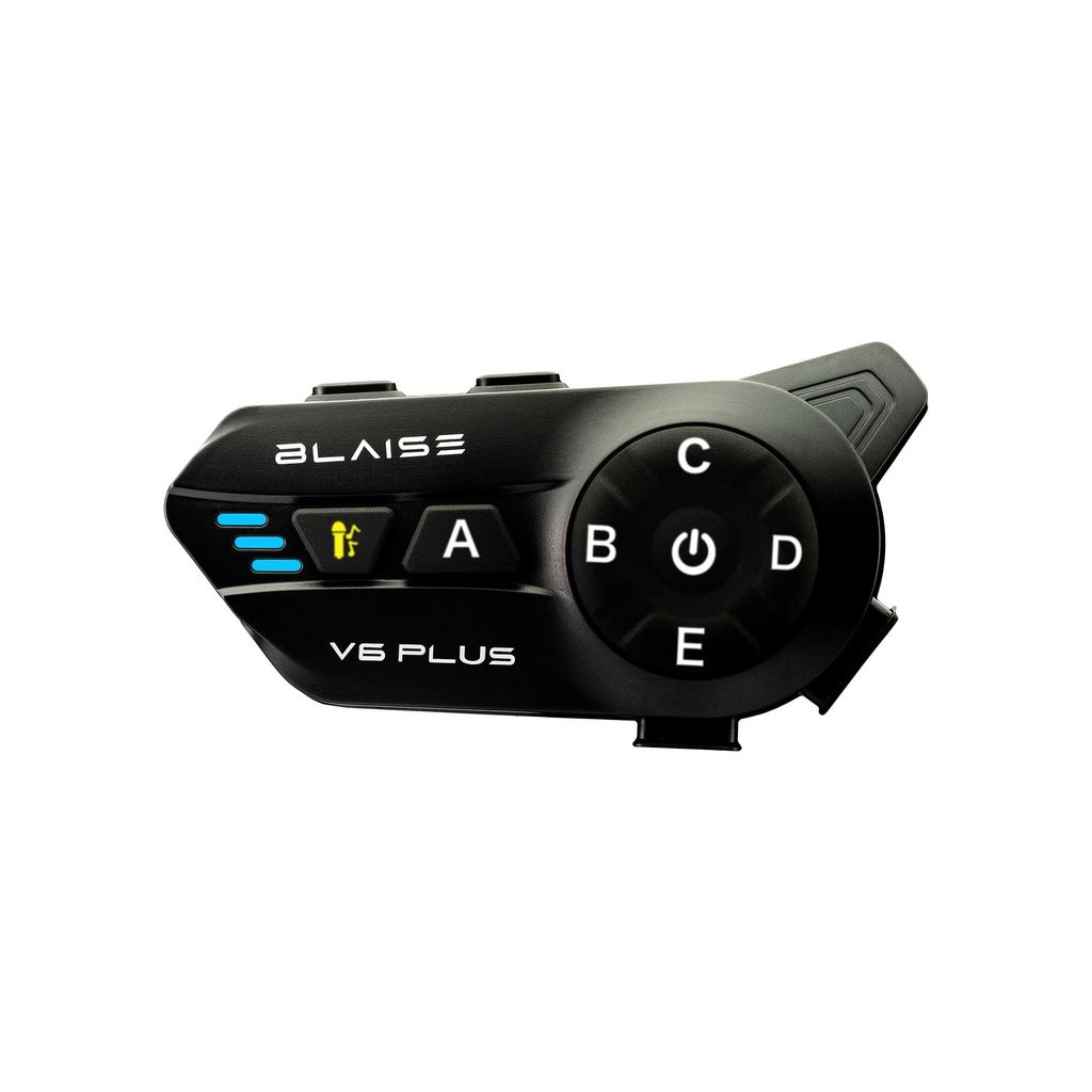ชุดอินเตอร์คอมบลูทูธติดหมวกกันน็อก Blaise V6 Plus กันน้ำ Type-C 1000mAh | Blaise V6 Plus Motorcycle 