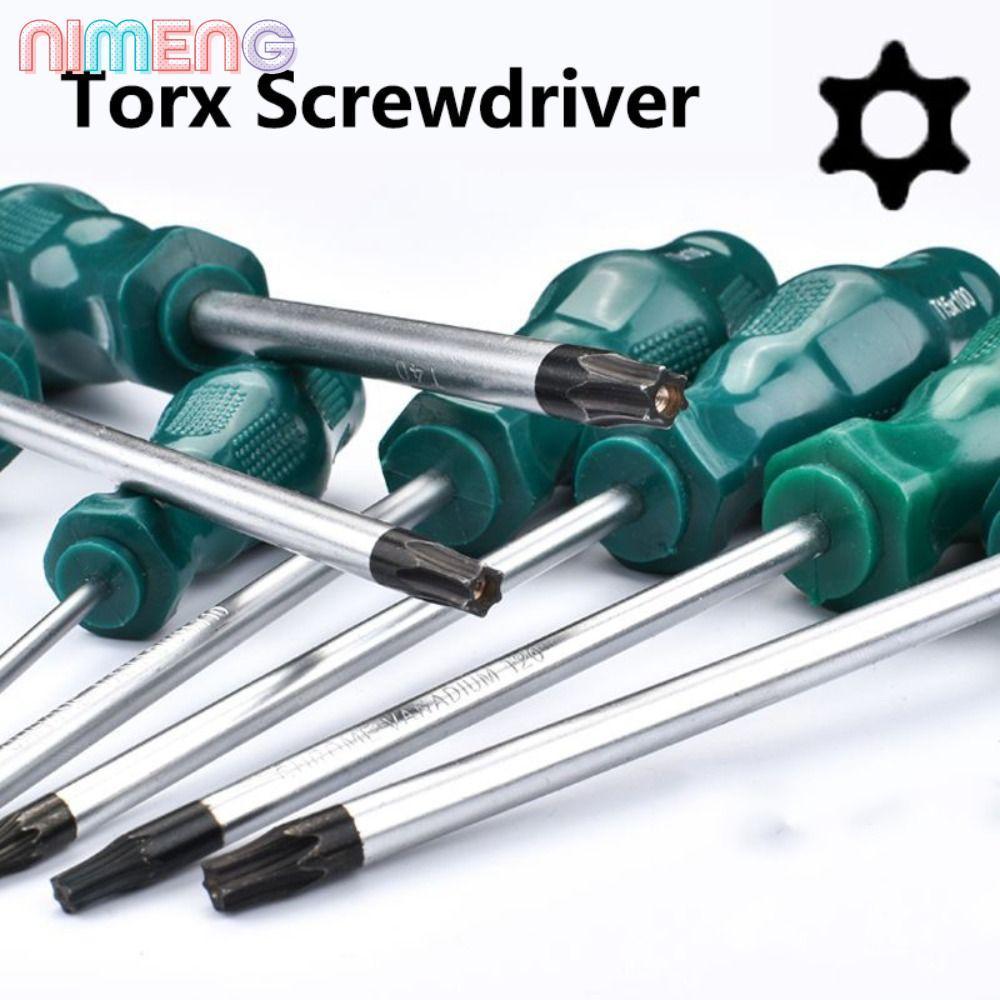NIMENG Torx ไขควง, พร้อมรู T15 T20 T25 T30 ไขควงหกเหลี่ยม, ยาวพิเศษ 400 มม.เครื่องมือไขควงอัลเลน