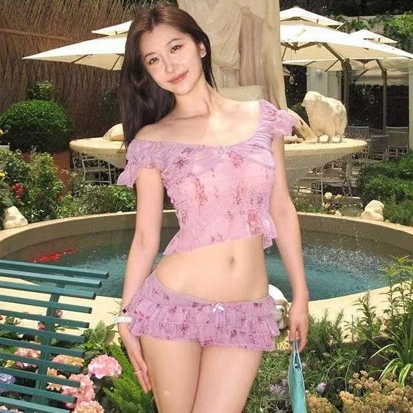 Gwenny M-XL แฟชั่น Ruffle บิกินี่ Island Hot Spring Vacation ชุดว่ายน้ําผู้หญิง