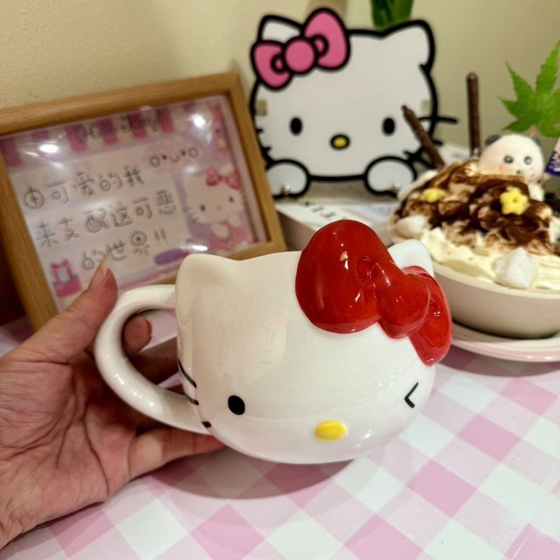 Hellokitty Cup Ceramic Cute Cartoon Japanese Ceramic Cup 600ml