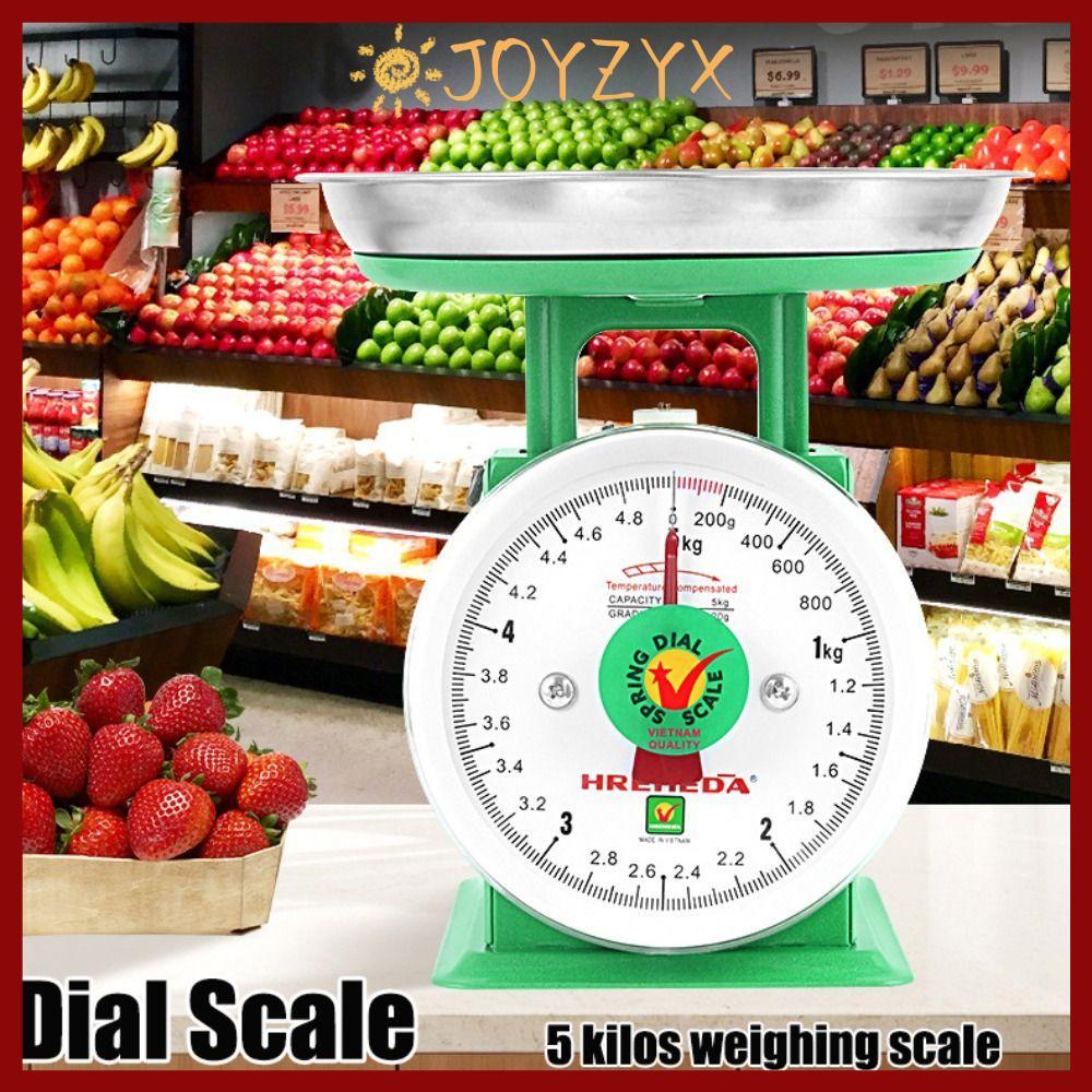 CODJOYZYX Scaleweighing Scale, Big Green Weight Scale, 5 กิโล Dial Scale Kitchen