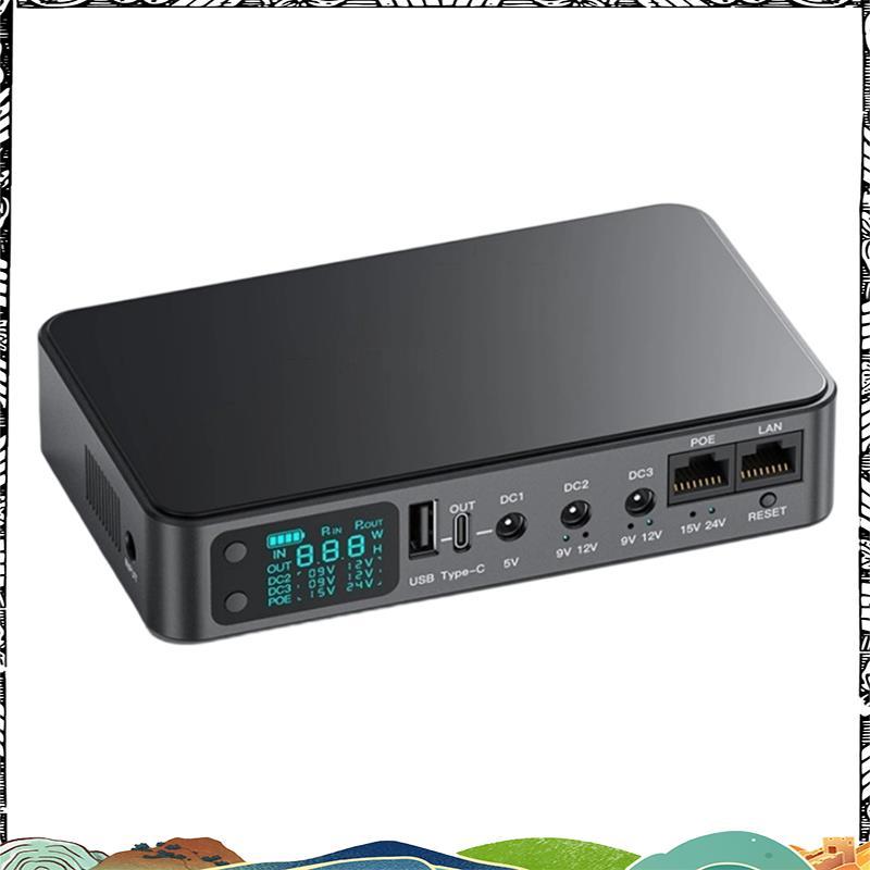 แหล่งจ่ายไฟ Super UPS UPS เครื่องสํารองไฟ 18000mAh 5v 9v 12v 2A 220V เราเตอร์ Wifi โมเด็ม 18650 แบตเ