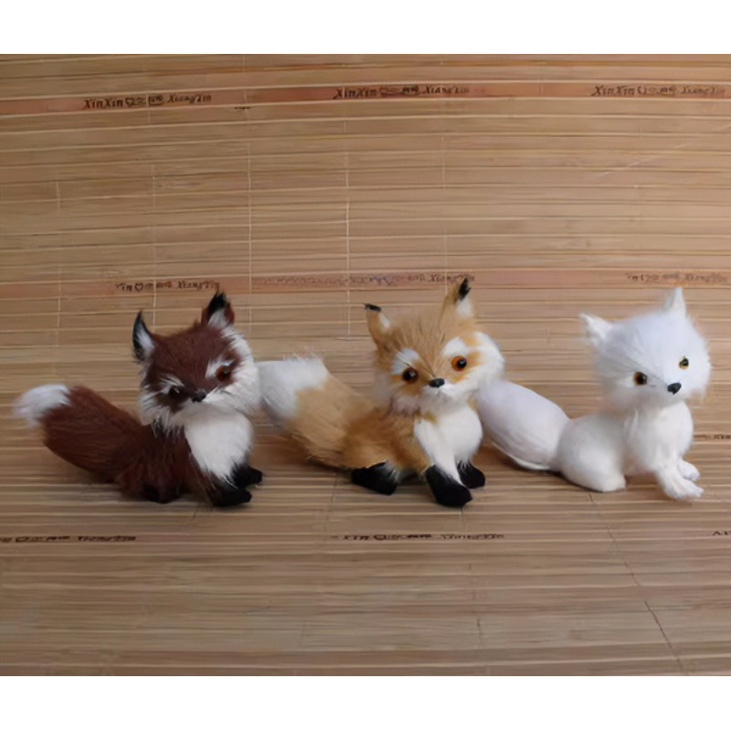 จําลอง Fox ยืน Fox ตกแต่ง Black Fox White Fox Red Fox Red Fox แฟนของขวัญตกแต่งจําลอง Fox