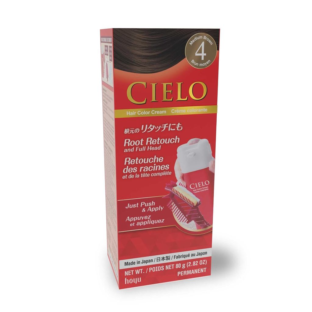 CIELO ยาย้อมผม No. 4 สีน้ําตาลกลาง