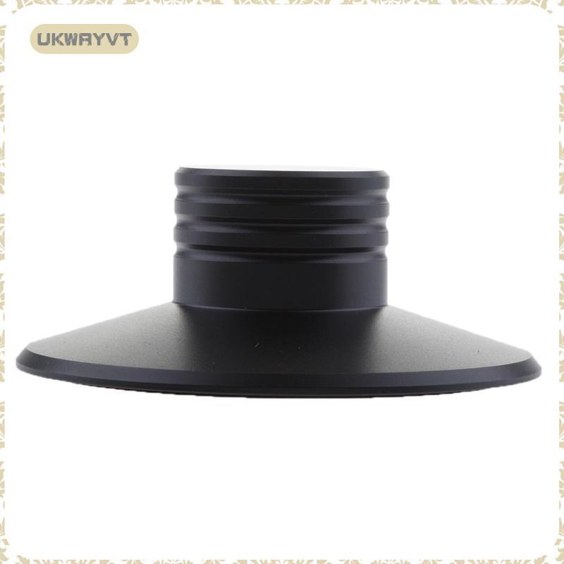 [ukwryvt] Aluminium Record Weight Clamp LP Vinyl Turntables Disc Stabilizer Black