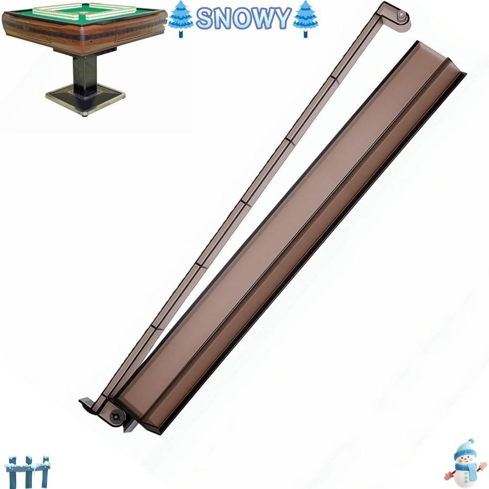 SNOWY Mahjong Tile Holder, Non Slip Transparent Wavy Mahjong Tile Rack, โปร่งใส 18 นิ้ว ABS Black Ma