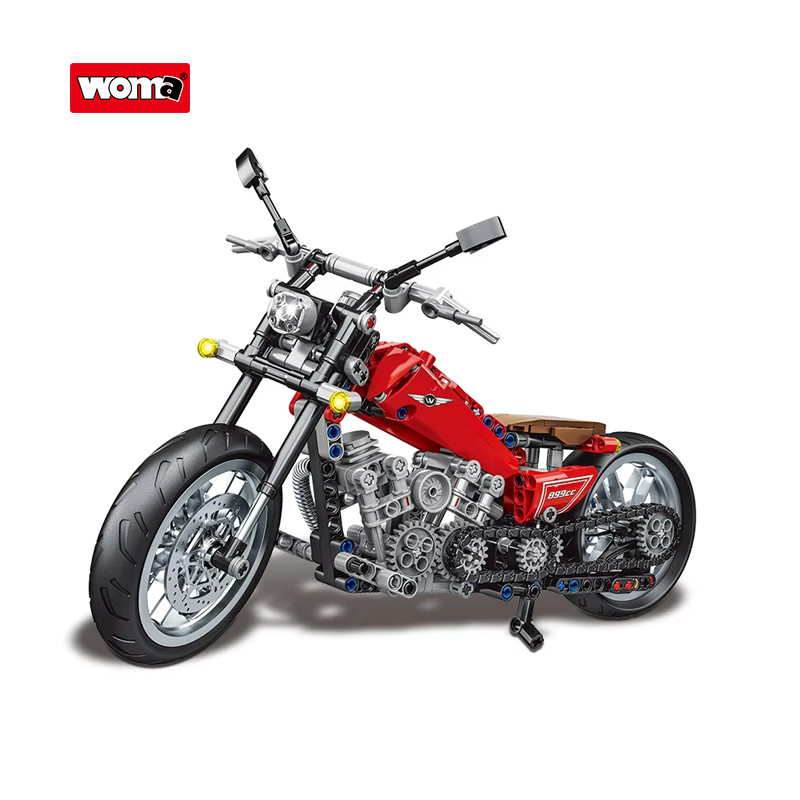 WOMA OEM ODM ปรับแต่งออกแบบเด็กรถจักรยานยนต์อาคารบล็อกของเล่น