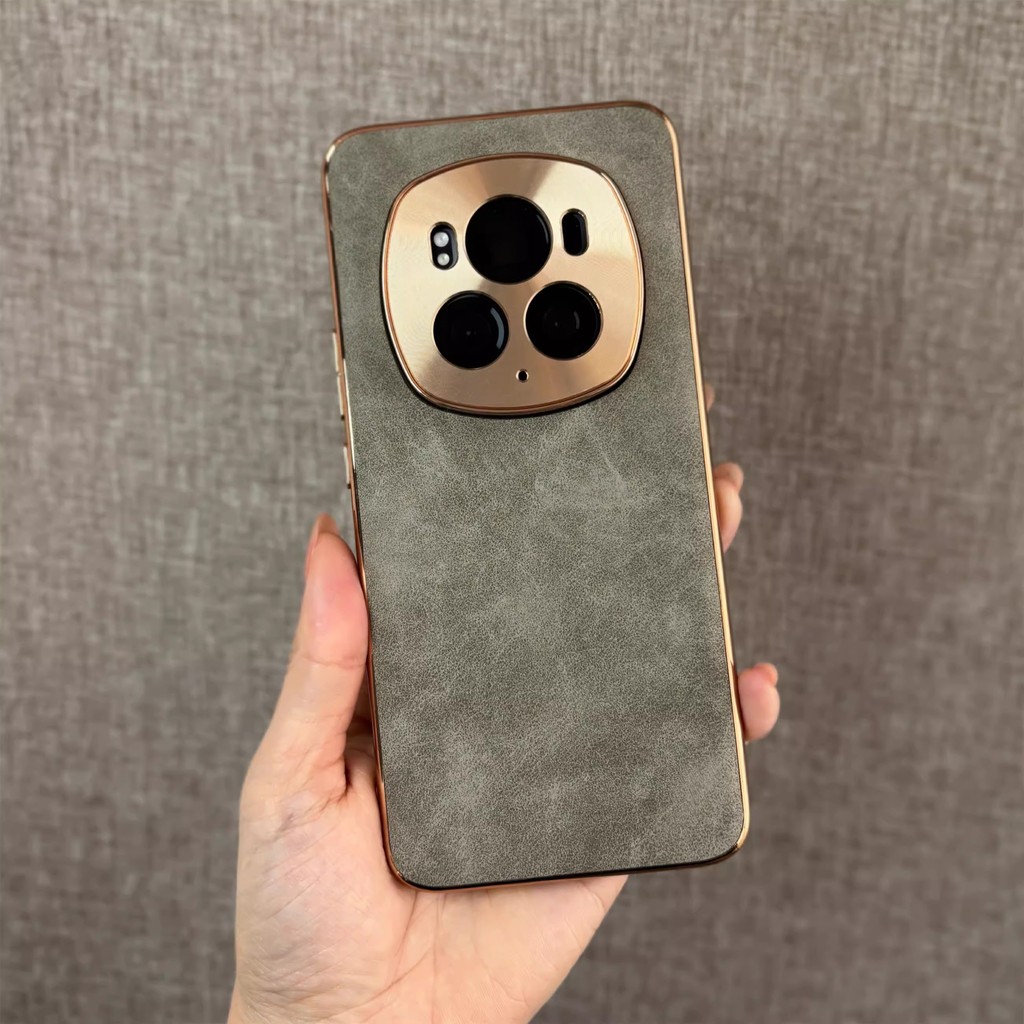 Glory Magic7Pro เคสโทรศัพท์หนังหนังแกะ Electroplated, Glory X60 และ Glory 400Pro เคสป้องกันเลนส์โลหะ