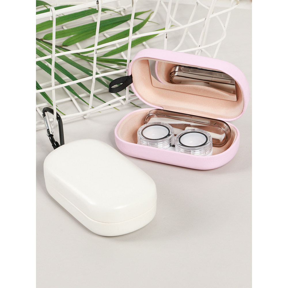 กล่องเก็บคอนแทคเลนส์ความงามมูลค่าสูง Girl s Heart Cute Ins Style คอนแทคเลนส์แบบพกพา Dual link Compan