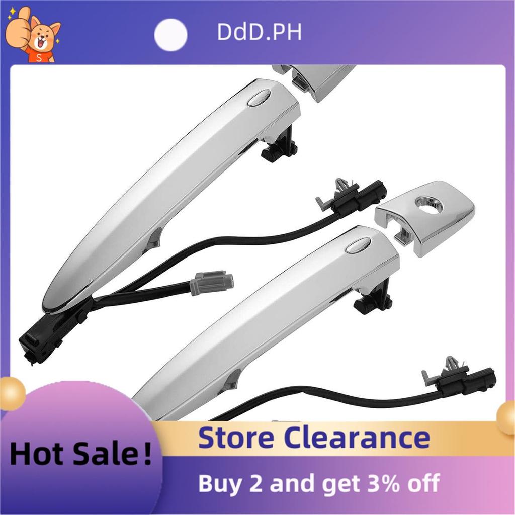 1 คู่ประตูด้านหน้าด้านนอก Handle Chrome W/สมาร์ทสําหรับ Leaf Sentra 2009-2018 80645-1AA0A 80640-1AA0